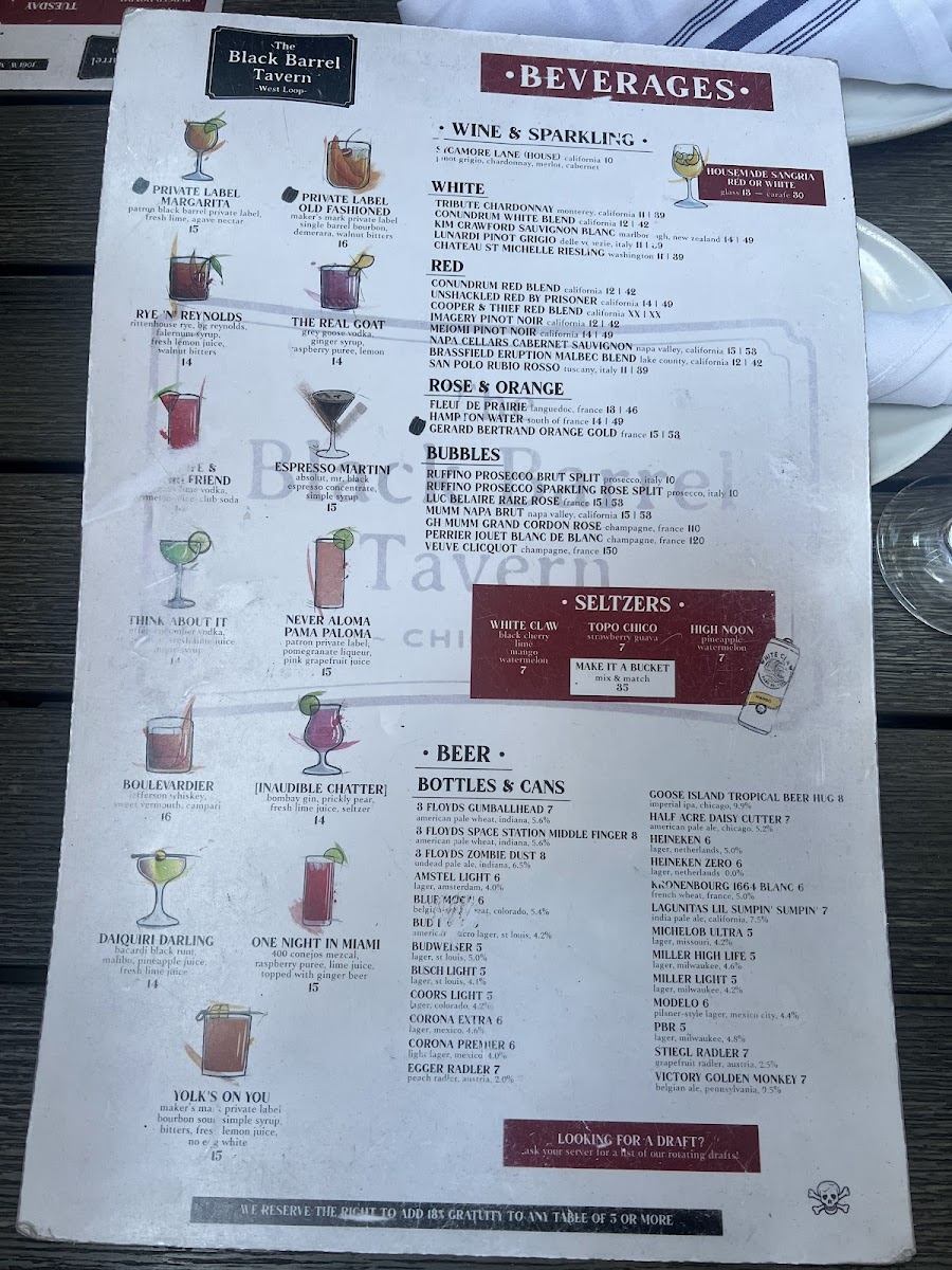 Black Barrel Tavern Menu - Image 5